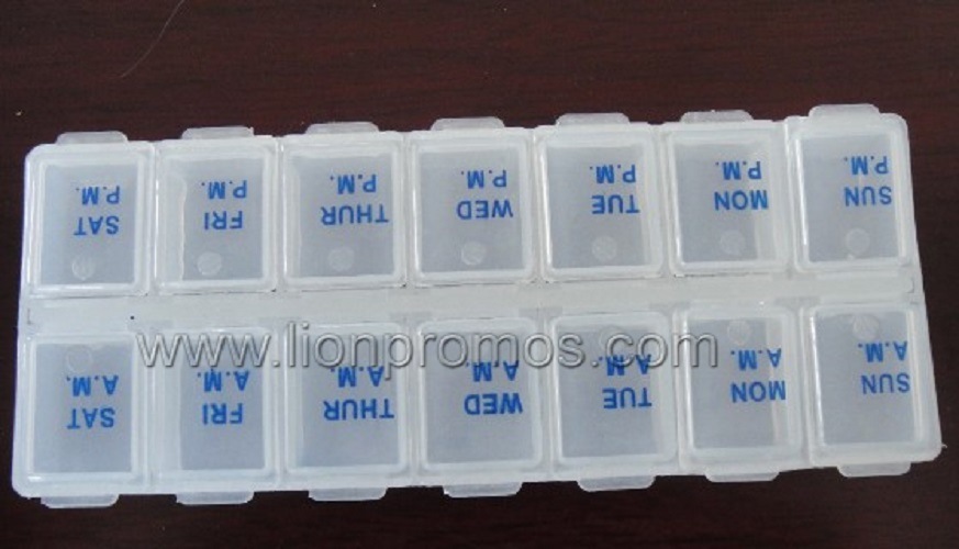 Medical Promotional Gift Travel Portable Weekly Pill Box