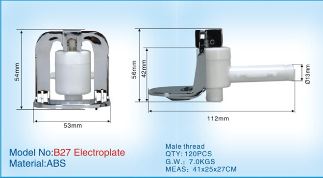 Water Saving Taps for Water Dispenser B27 Electroplate