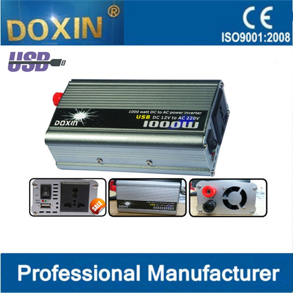 1000watt Modified Sine Wave Car Solar Power Inverter with USB Port DC12V to AC220V