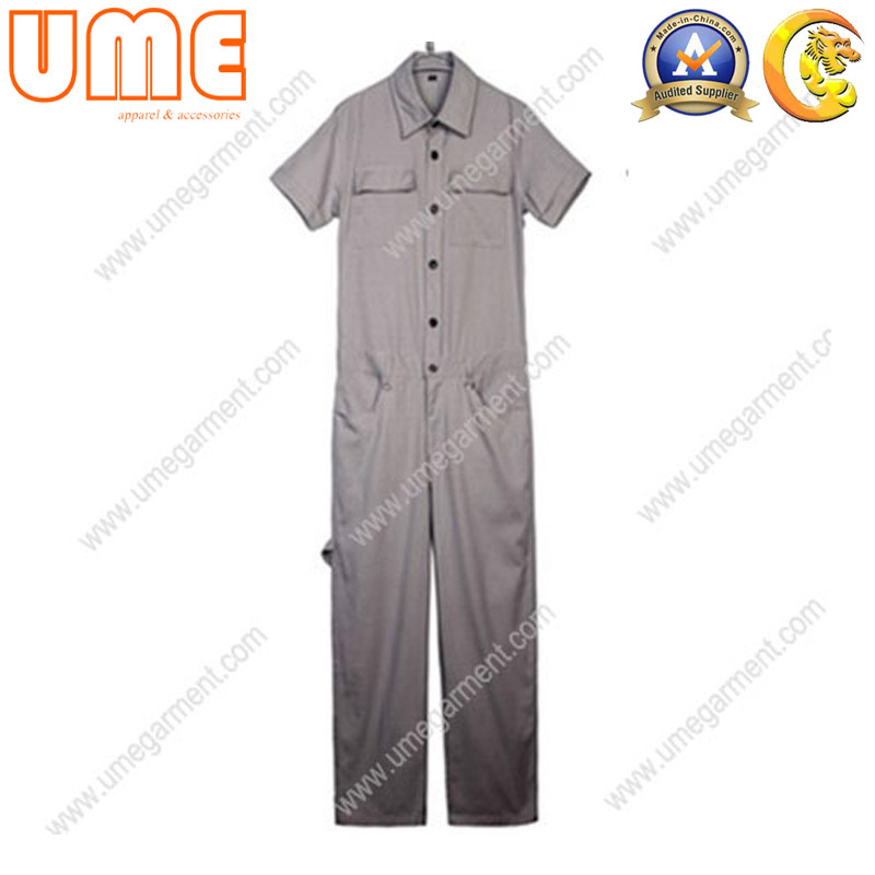 Men's Workwear Coverall - Polyester/Cotton Fabric Workwear Coverall Short Sleeve with Buttons at C/F Uwc05