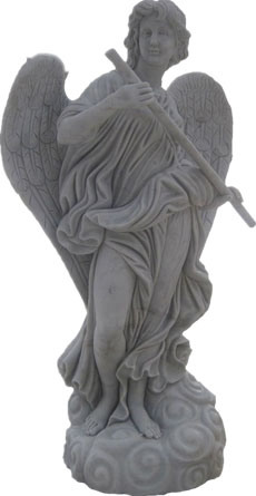 Grey Stone Marble Carving Statue / Sculpture for Landscape and Garden