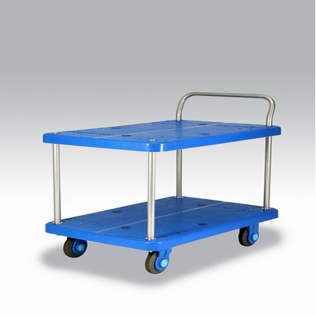 Plastic Double-Layer Platform Trolley (RPLA300-T2)