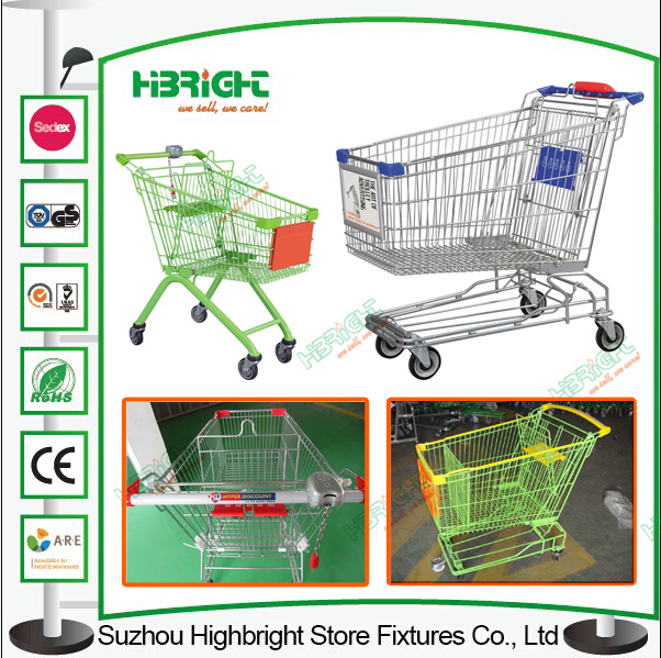 Supermarket Equipment Metal Grocery Store Shopping Trolley Cart