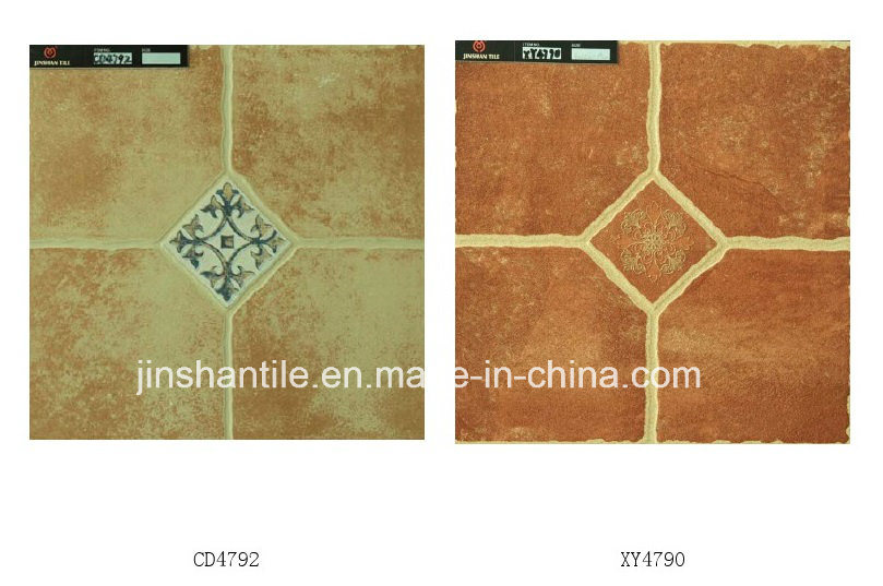 400X400mm Diamond in Center Rustic Ceramic Tile Glazed Floor Tile (CD7492 & XY4790)