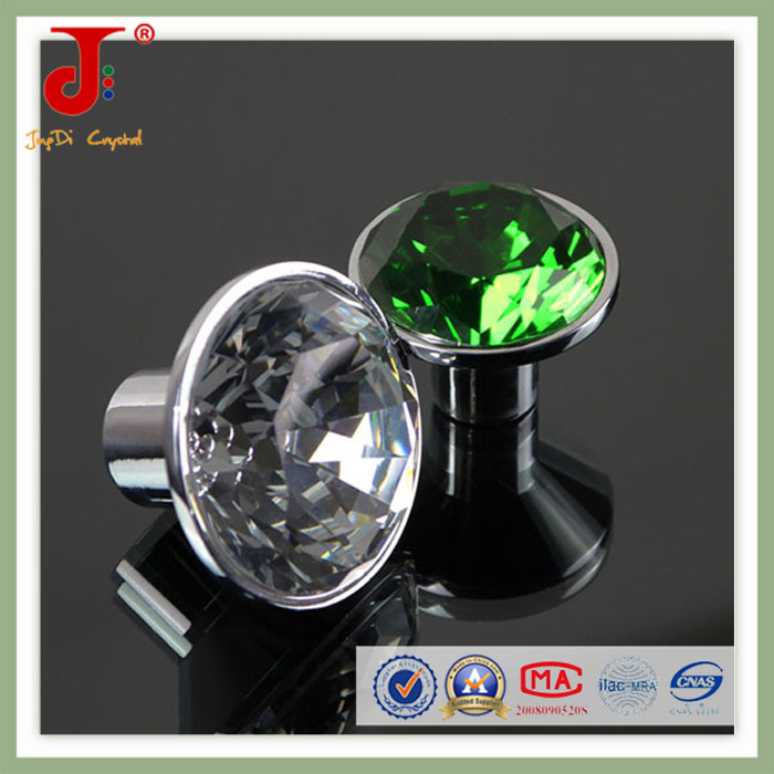 Insert 50mm Big Green Diamond Crystal Door Handle