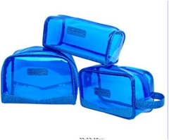 Guangzhou Supplier Transparent Make-up Cosmetic Tote Pouch Carry Bag Set (C-006)