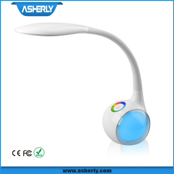 5W Living Color Touch LED Table Reading Lamp with 3 Grades Dimmable
