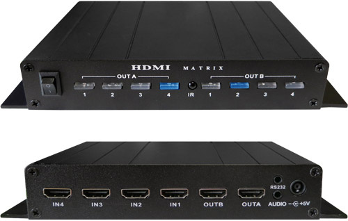 HDMI Matrix Switcher 4 Input 2 Output 4X2