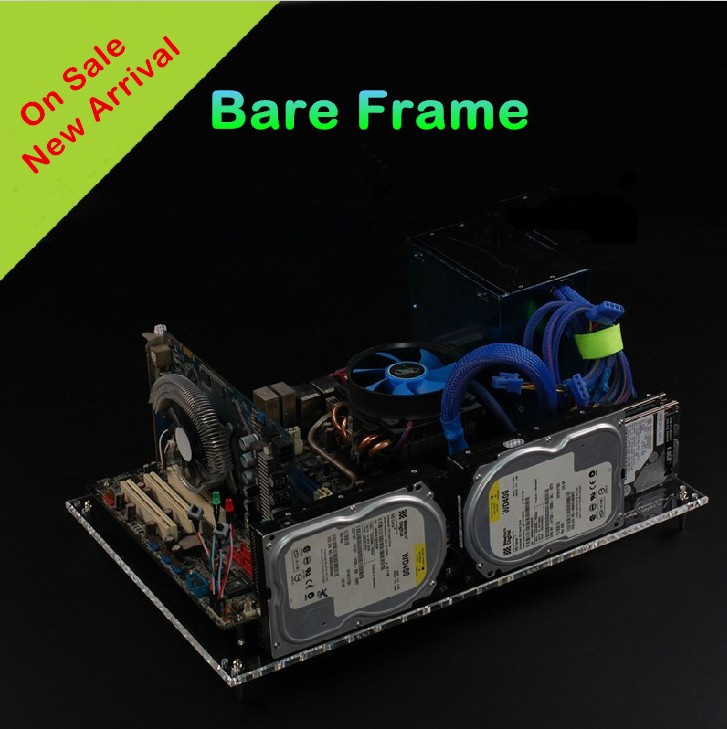 Qdiy PC-D60 on Sale Personalized Transparent Acrylic Water-Cooled Wide Open Standard ATX Chassis Nude Platform Computer Case (PC-D60)