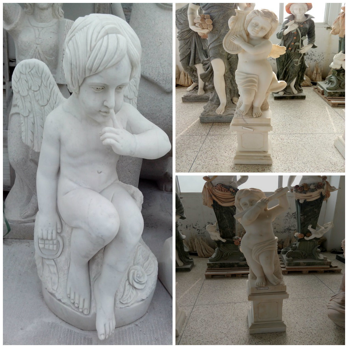 Baby Angel Garden Sculpture /Stone Carving