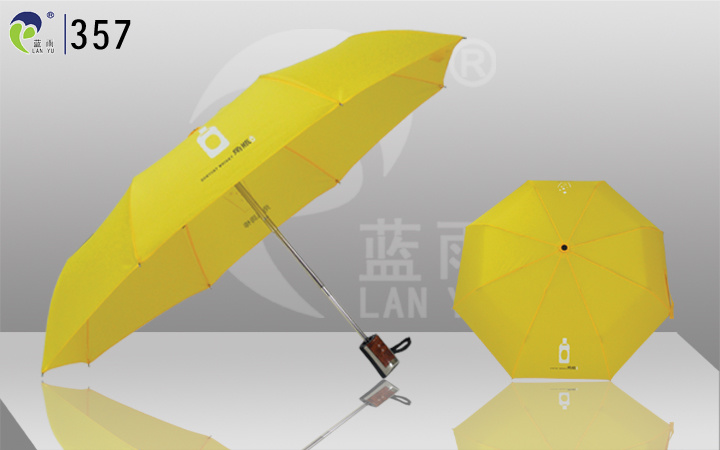 Custom Printed Automatic Three Folding Umbrella