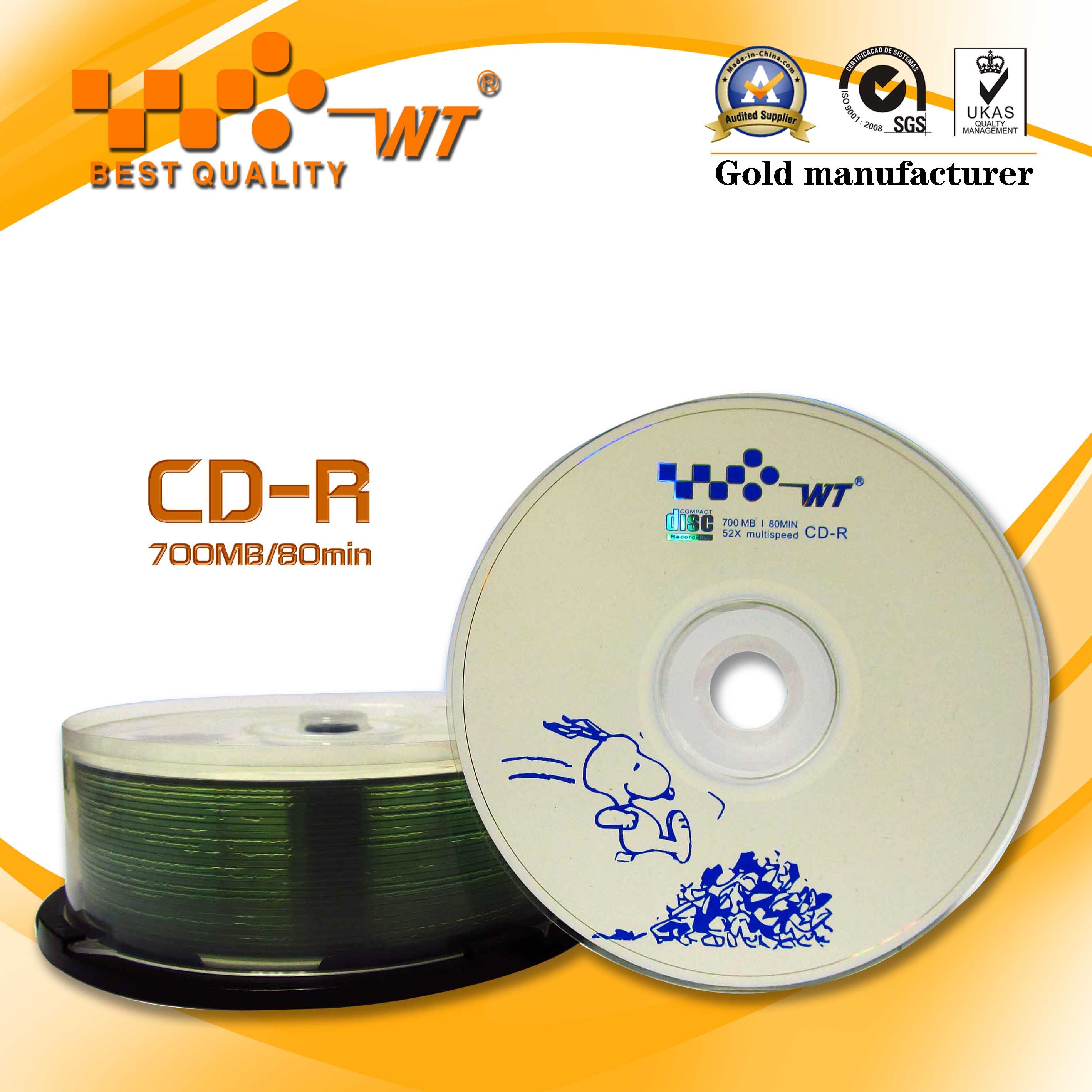 Blank CD Free Sample, 52x, 700MB, 80min (WT CD-R)