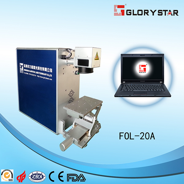 New Product Portable High Precision Fiber Laser Marking Machine 10W for Mobile Phone Buttons with Rotary