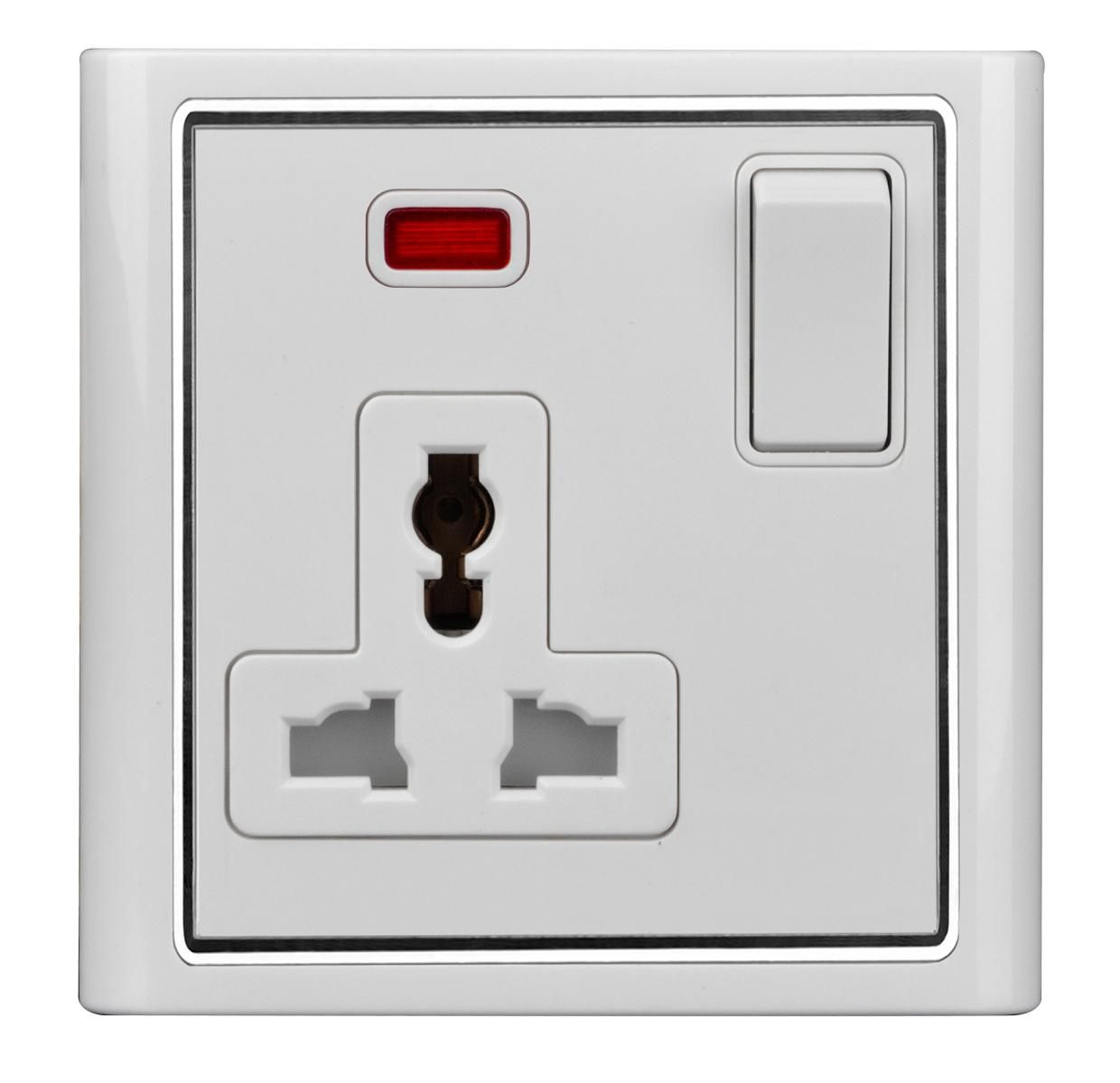 UK Standard Multifunction Socket with Indicator Light