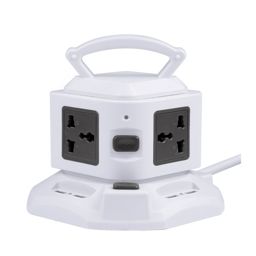 Electric Multi Plug USB Power Extension Desktop Vertical Socket