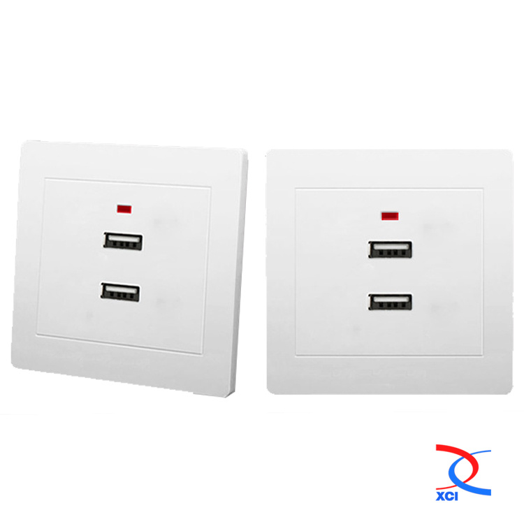 White Color 2 USB Wall Socket