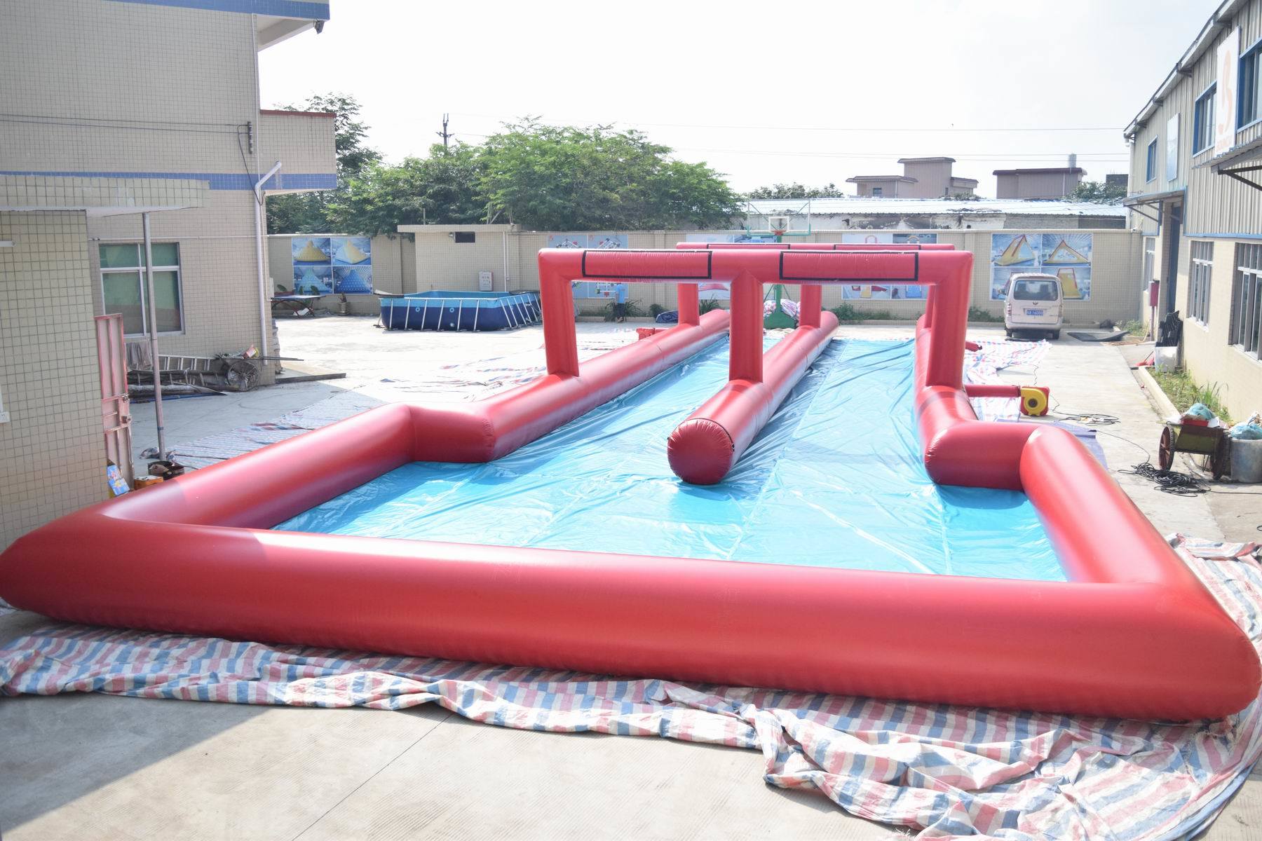 50m Inflatable Long Slide for City Road (WS33)