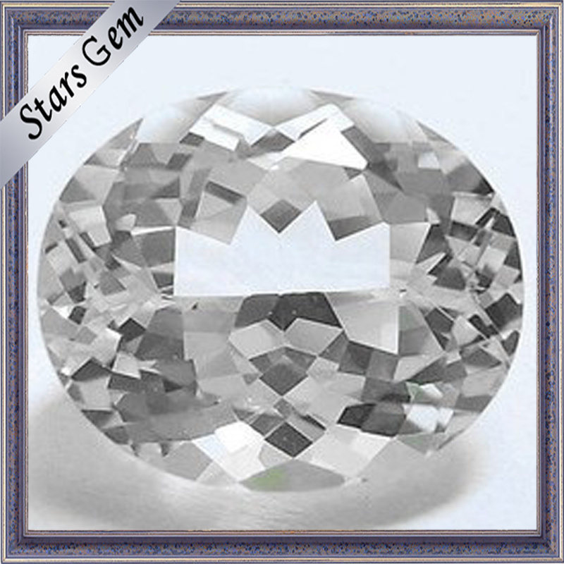 Oval Excellent Natural Cut Natural White Topaz for Jewelry