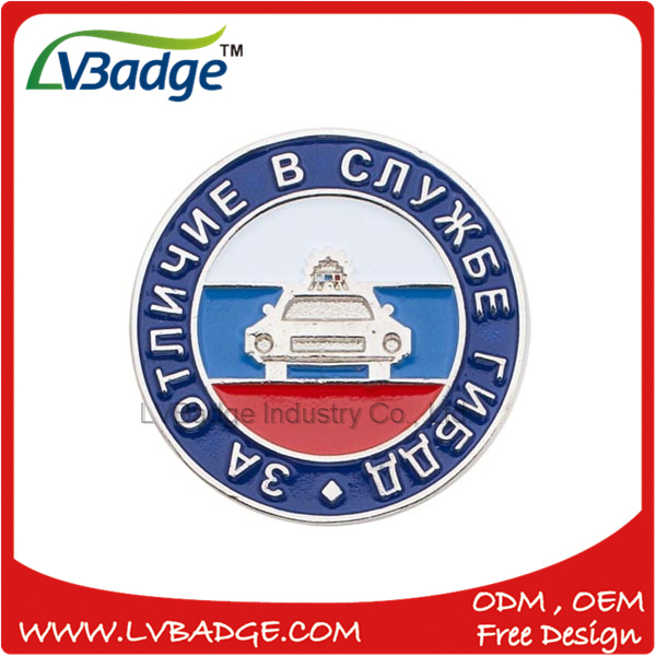 2015 High Quality Custom Metal Pin Badge with Custom 2D Design