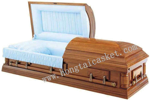 Hardwood Poplar Casket of The Funeral (HT-0601)