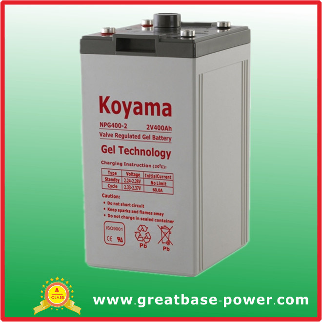 400ah 2V Gel Battery Hybrid Battery for Telecommunication Equipment