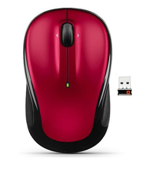 Red Computer Wireless Optical Mouse