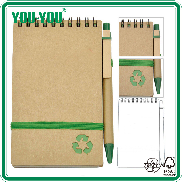 Top Binding Spiral Notebook with Pen