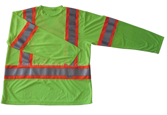 High Visibility Safety T-Shirt with Long Sleeve (DFJ026)