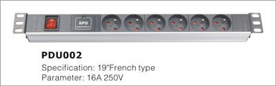 19''french Type PDU Power Distribution Unit