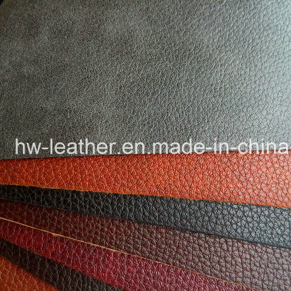 Synthetic PU Leather for Men Shoes Hw-638