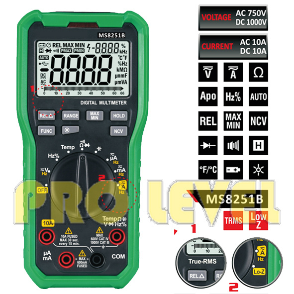 6600 Counts Professional Digital Multimeter (MS8251B)