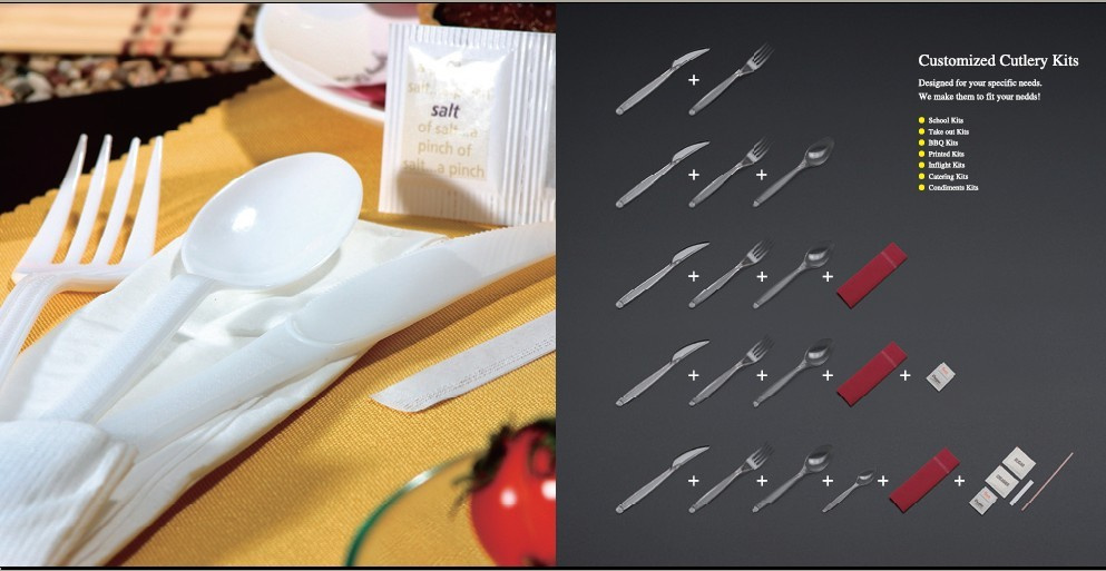 Disposable Plastic Tableware Cutlery Set