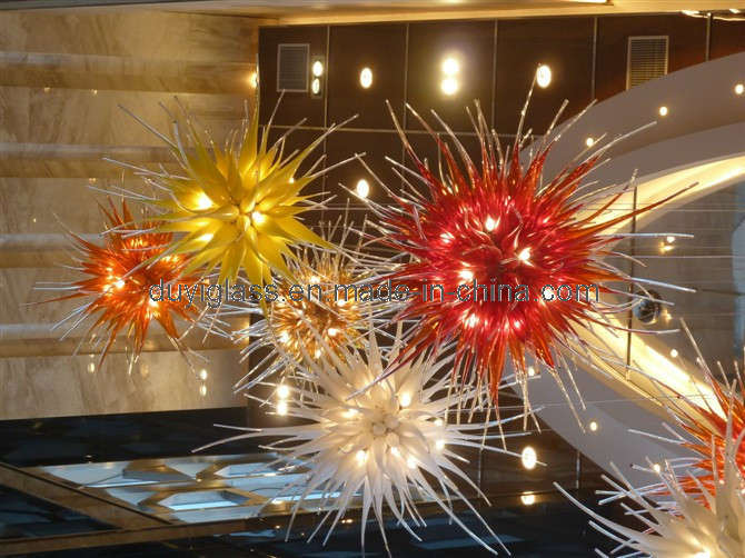 Multicolour Ball Blown Glass Chandelier Lighting for Wall Decoration