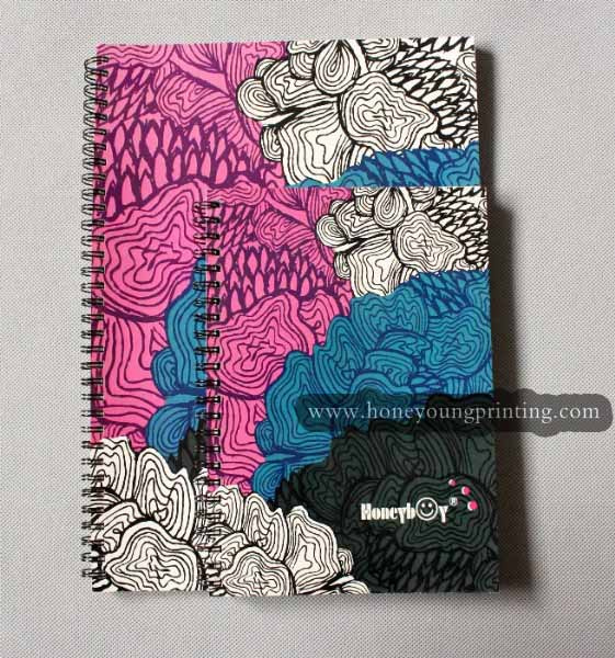 Geometric Flower Design Bulk Spiral Notebook