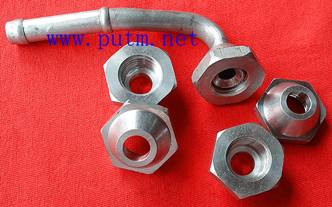 Automotive Oil Pipe Aluminum CNC Turning Lathe Nut Part (P. U. TCNC0005)