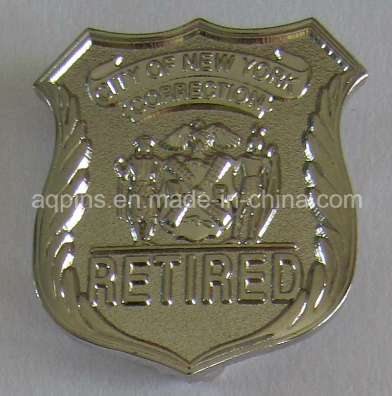 Metal Police Badge for Retired Officer Badge (badge-127)