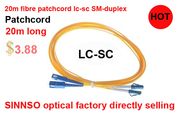 20m Fibre Patchcord LC-Sc Sm Duplex