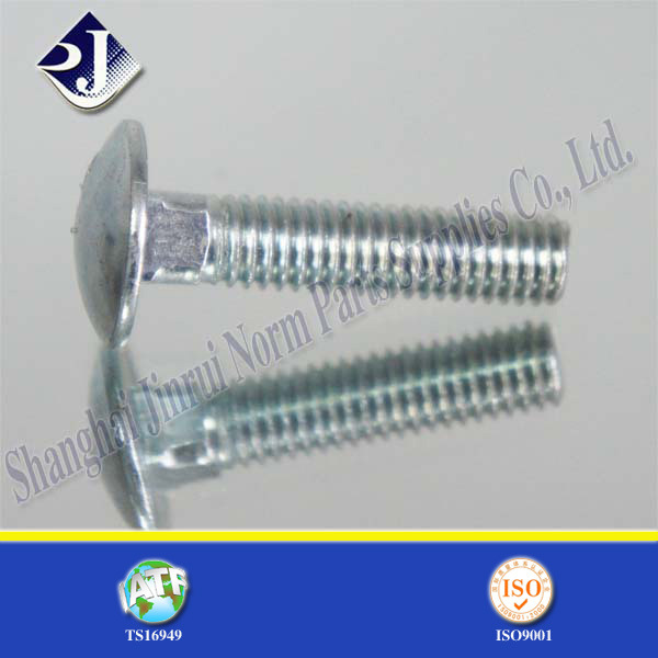 Carbon Steel White Zinc Plated Carriage Bolt