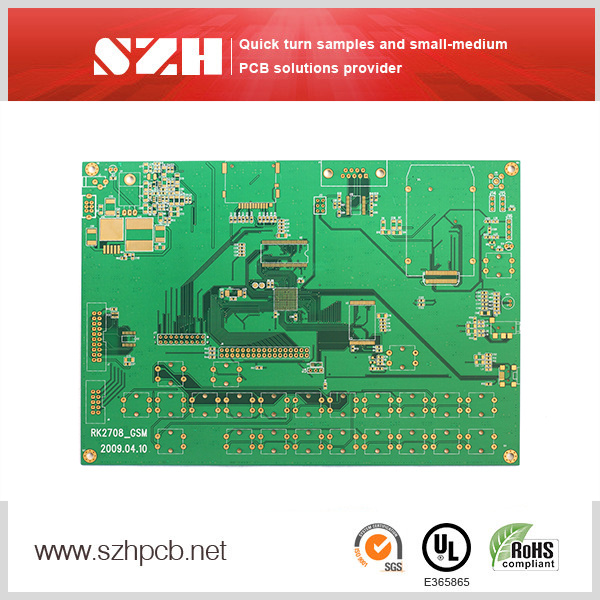 Immersion Gold PCB Red Solder 4 Layer PCB