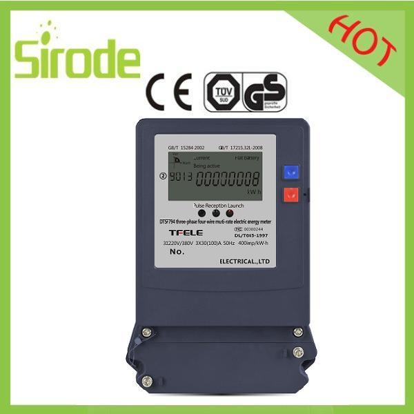 400 Volt, 10 (60) AMP, 3~ Phase, 4-Wire 3 Element Programmable Multi Tariff Electronic Kwhr Meter