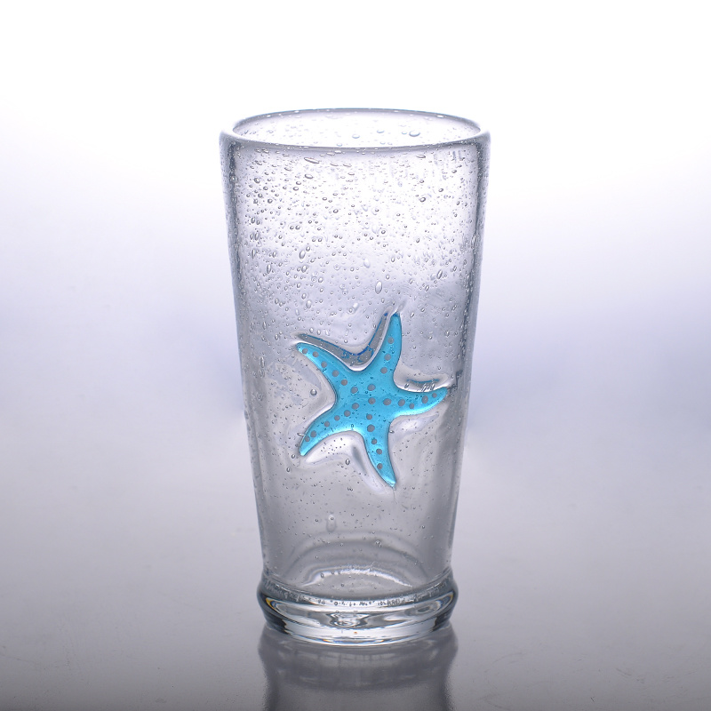 Blue Sea Star Glass Water Glass