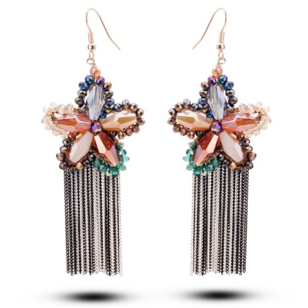 Handmade Chandelier Bohemia Crystal Earrings Fashion Accessories
