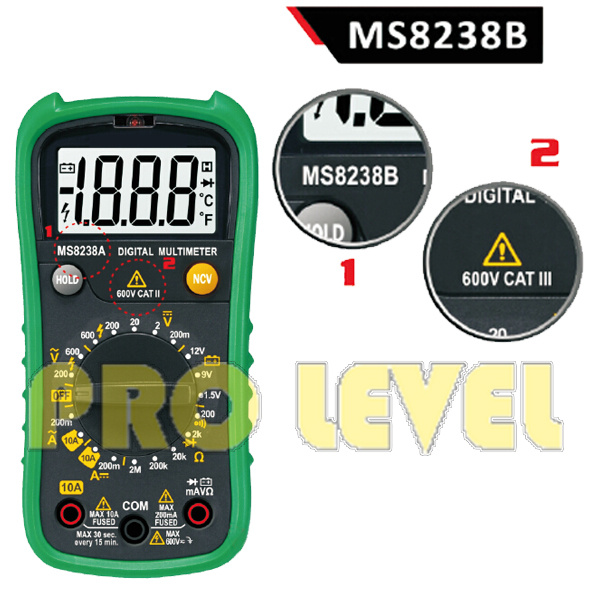 Professional 2000 Counts Digital Multimeter (MS8238B)