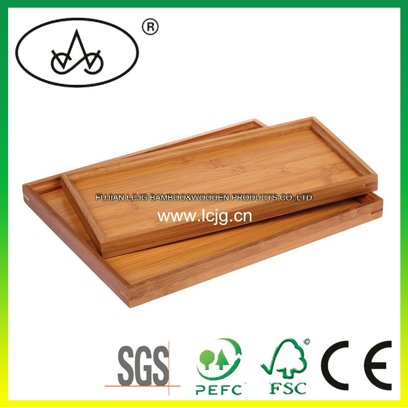 Bamboo Serving Tray/ Plate Fortea/ Drinkd/ Food/ Snack/ Dishes/Buffet/ Fruit/ Organizer/Tableware/ Tea Set/Hotel/Wood/Household/Tea House (LC-387)