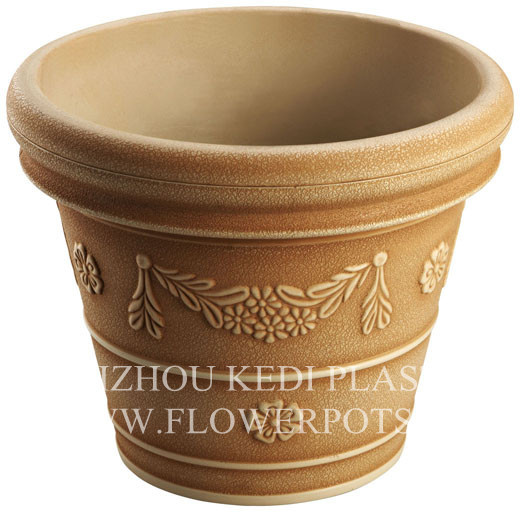 Painting Double Rim Planter with Thick Wallness (KD3211CP-KD3213CP)