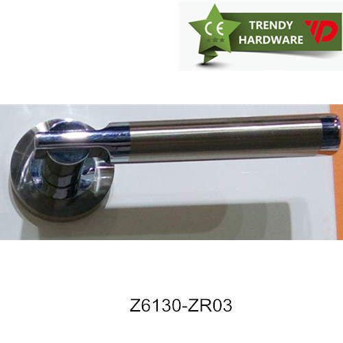 Country Style Tubular Door Lever Handle in Double Color