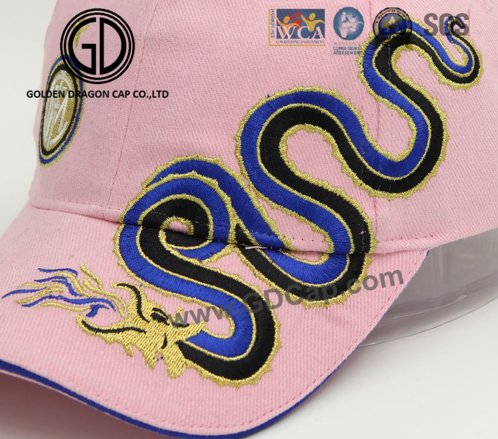 Top Quality Distinctly Dragon Beautiful Embroidery for Cap, Hat & Clothing