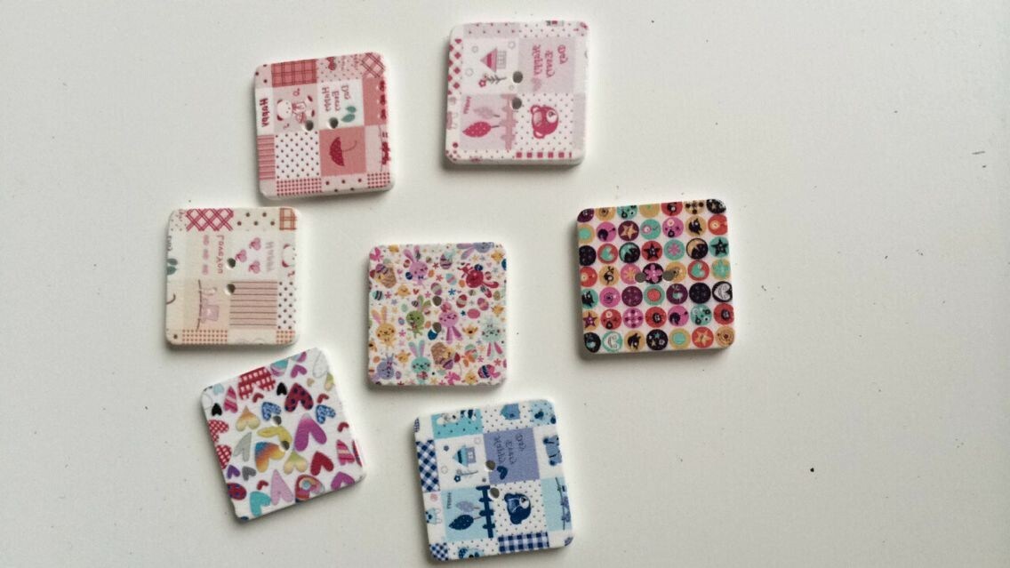 Mini Color Square Fridge Magnets (TT028)
