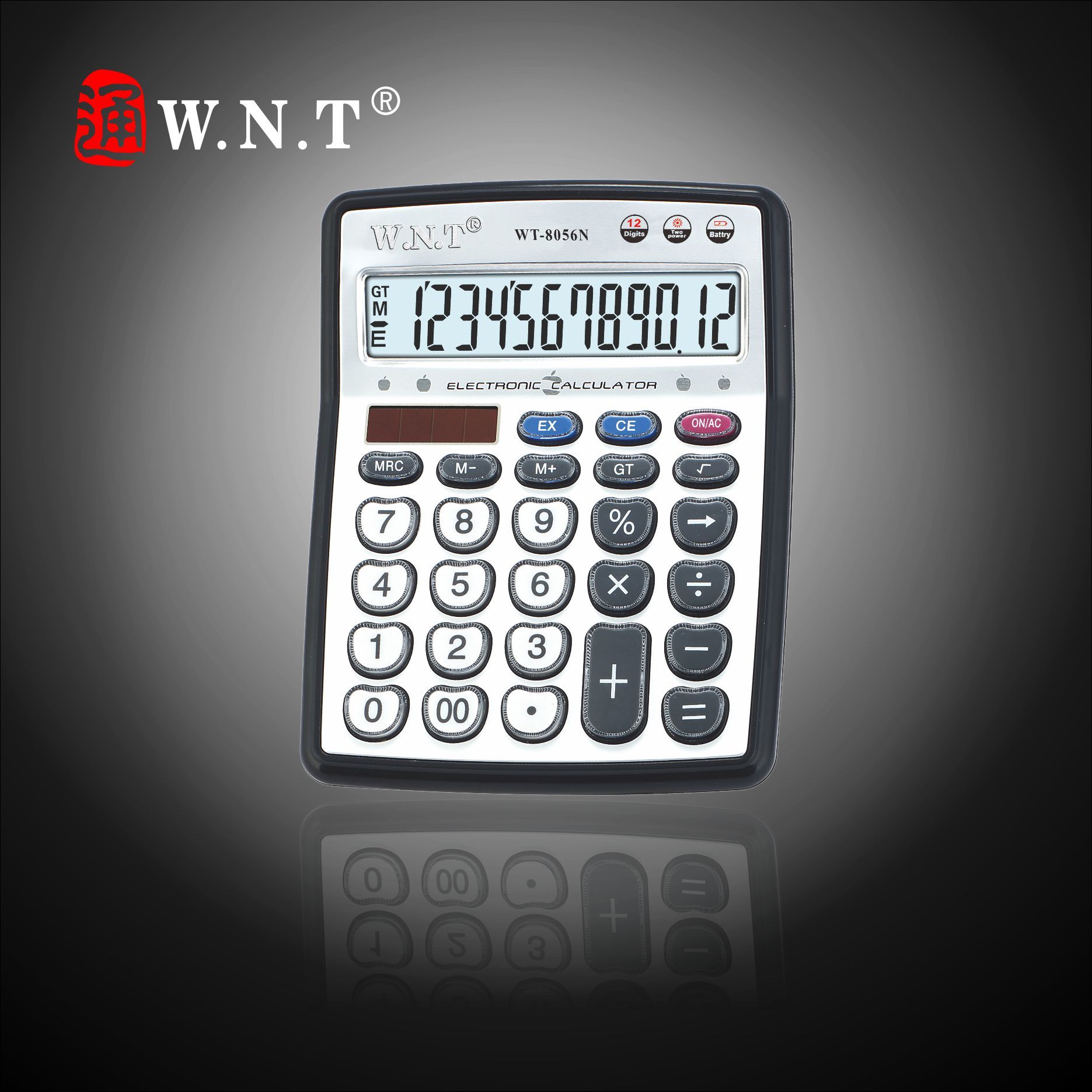 12 Digits Dual Solar Power Desktop Finance Calculator with Business, Sales or Office