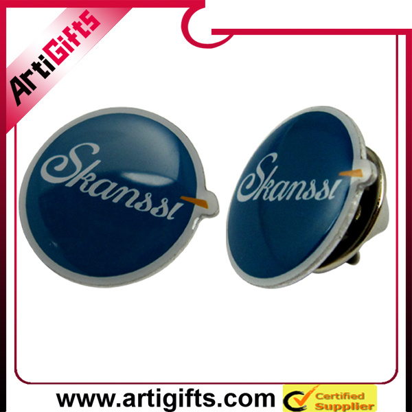 Metal Emblem Badge with Printed Logo and Epoxy